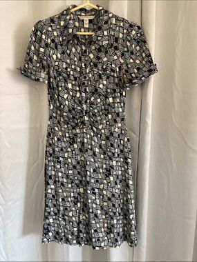 Diane Von Furstenberg Button-Front Dress